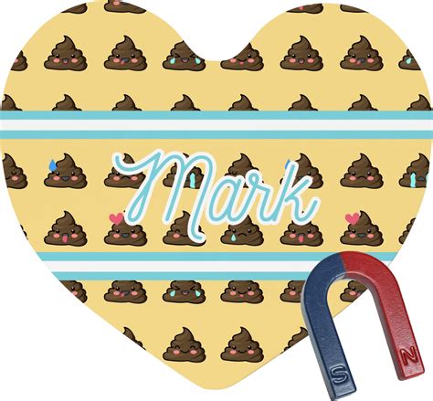 Poop Emoji Heart Fridge Magnet Personalized Youcustomizeit