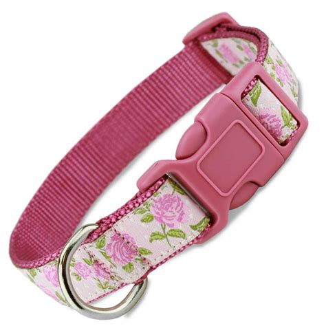 Pink Plaid Dog Collar A Cute Pink Dog Collar For Girls