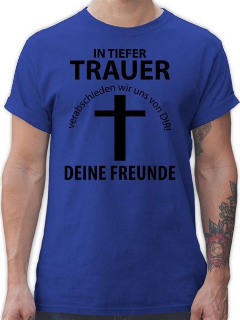 Shirtracer T Shirt In Tiefer Trauer Jga Männer Herren Premium T Shirt Jga Bräutigam Tshirt