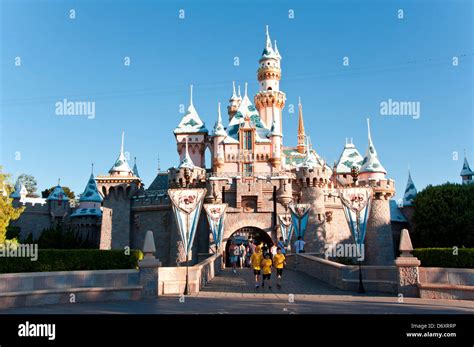 Castle At Disneyland Amusement Park California Usa Stock Photo Alamy