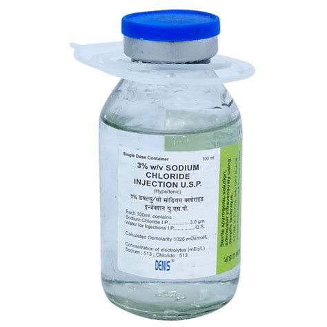 Sodium Chloride 3 100ml Denis Price Uses Side Effects Composition