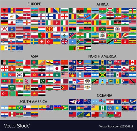 All Flags Of The World Royalty Free Vector Image