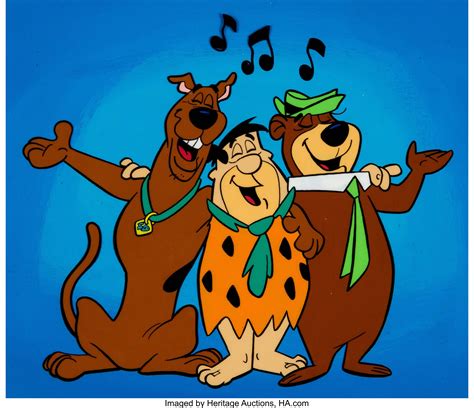 Scooby Doo Fred Flintstone And Yogi Bear Publicity Cel Master Lot