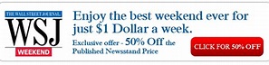 Wall Street Journal Weekend Edition Subscription Discount