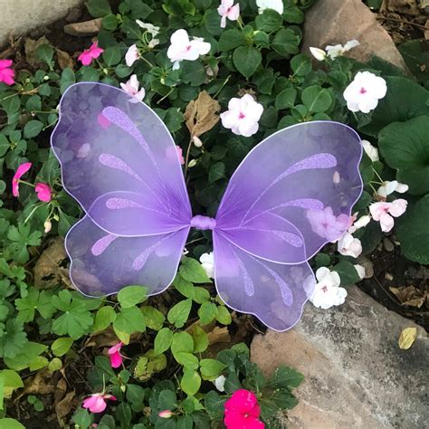 Purple Fairy Wings Pixie Butterfly Costume Enchanted Forest Etsy
