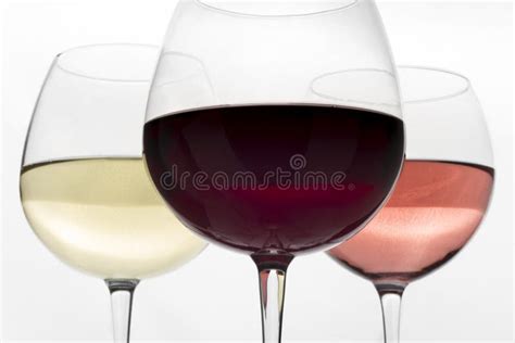 Redwhite And Rose Glasses Wine Stock Photo Image Of Anniversary
