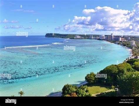 Tropical Tumon Bay In The South Pacific Island Of Guam Famous For Its
