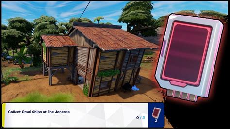 Collect Omni Chips At The Joneses All Locations Fortnite Battle