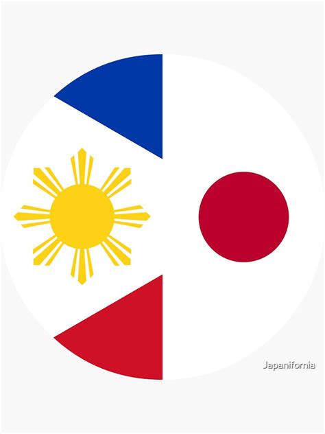 Half Japanese Half Filipino Circle Sticker For Sale By