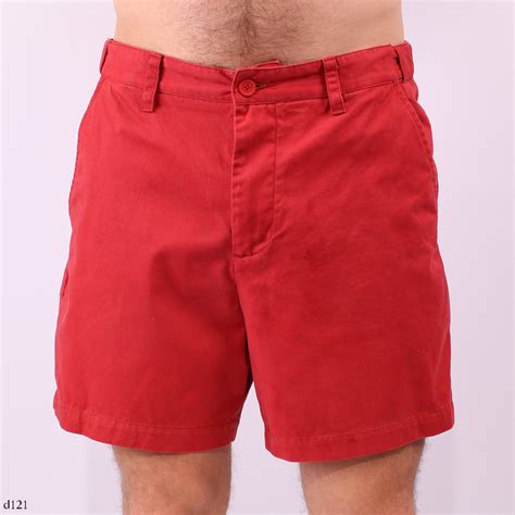 Red Chino Shorts Mens Summer Shorts Sz Medium