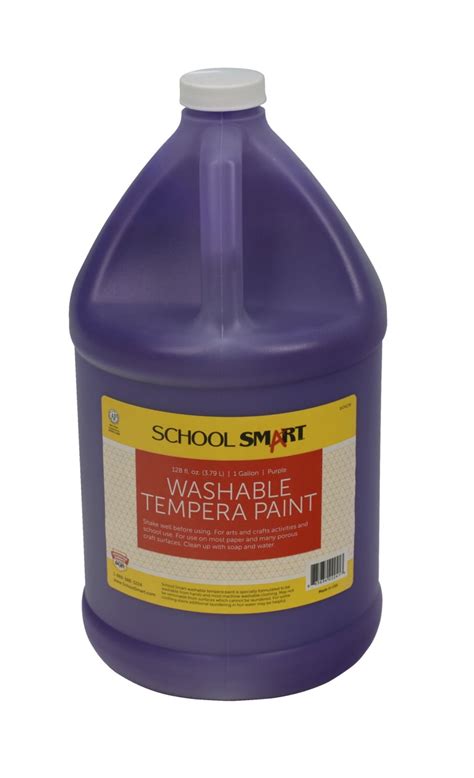 School Smart Non Toxic Washable Tempera Paint 1 Gal Plastic Bottle