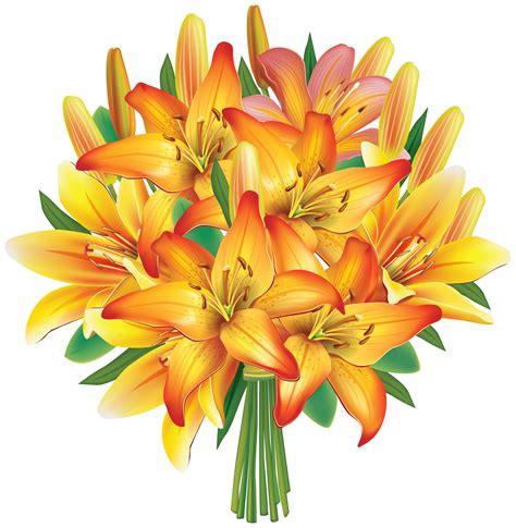 Lily Flower Bouquet Clipart Clip Art Library