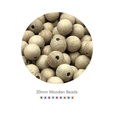 20mm Round Wooden Beads Babybeadssa