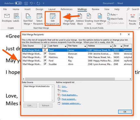 How To Mail Merge From Ms Word And Excel Step By Step Guide Images