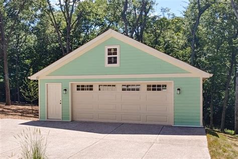 2 Car Detached Garage Plan With Man Door 68650vr Architectural