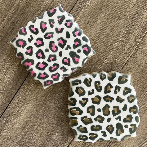 Double Cheetah Pattern Cookie Stencil Set Bakeartstencils