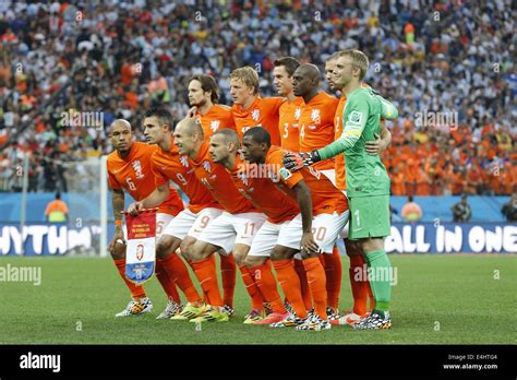 Netherlands Team Group Line Up Ned July 9 2014 Football Soccer Netherlands Team Group