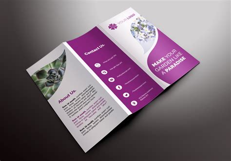 Flower Shop Trifold Brochures | Creative Brochure Templates ~ Creative ...