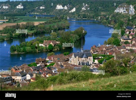 The Town And Church Of Petit Andely Part Of Les Andelys On The River