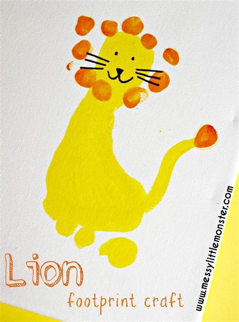Lion Footprint Craft For Kids An Adorable Keepsake Activity Great