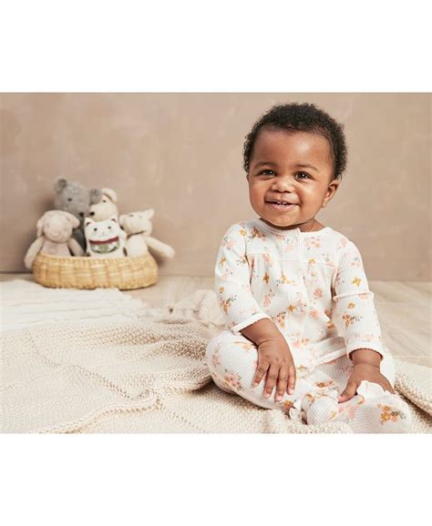 Carters Baby Girls Floral Snap Up Cotton Sleep And Play Macys