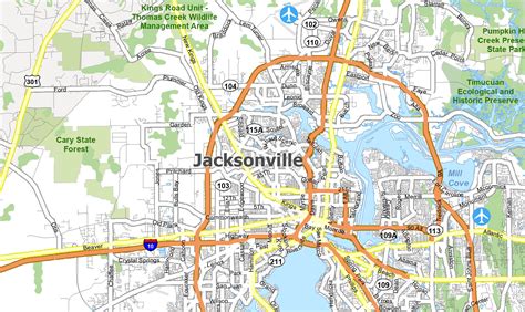 Florida Map Jacksonville Area Alidia Lucretia