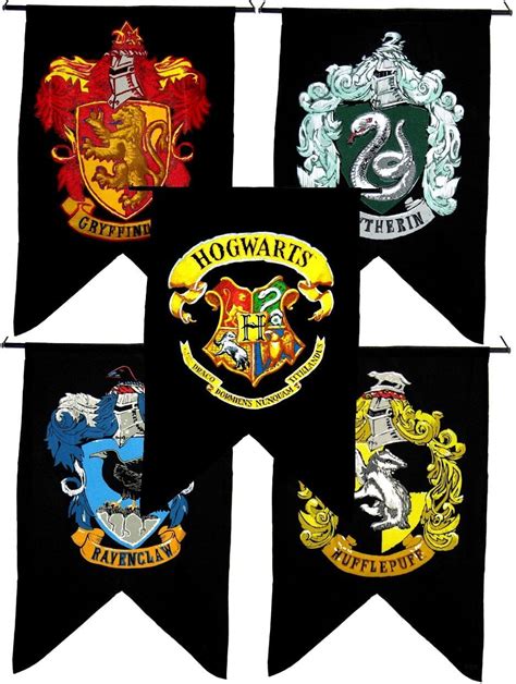 Harry Potter Banner Flagge Hogwarts Gryffindor Slytherin Ravenclaw