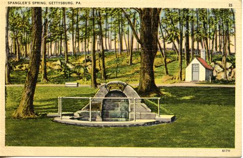 Civil War Blog Spanglers Spring Gettysburg Battlefield Post Card View