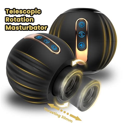 Automatic Male Masturbator Telescopic Rotation Silicone Blowjob Vagina