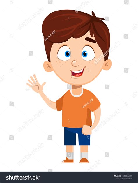 Boy Cartoon Character Cute Funny Child Stock Vector Royalty Free