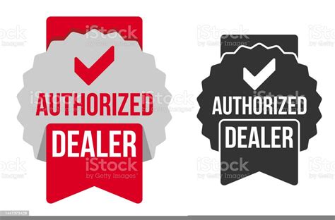 Authorized Dealer Badge For Verified Seller Stock Illustration