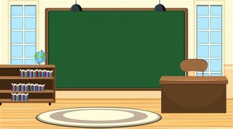 Scene With Big Chalkboard And Teacher Desk In 2020 Teacher Desk