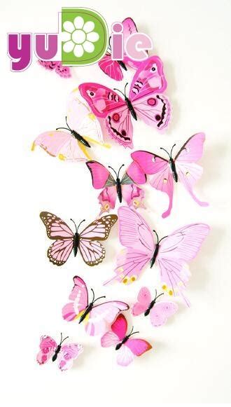 12pcsset New Arrive Mirror Sliver 3d Butterfly Wall Stickers Party We
