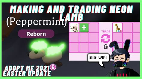 Making A Neon Lamb And Seeing What People Offer Roblox Adopt Me Easter