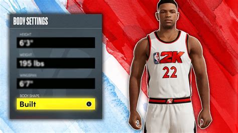 Nba 2k22 How To Get Custom Body Types In Create A Player Youtube