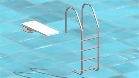 Pool Ladder And Diving Board Buy Royalty Free 3d Model By Philip