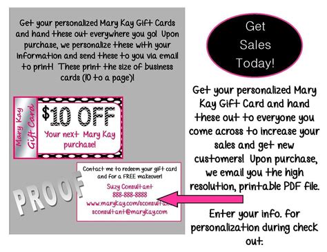 See more ideas about mary kay gifts, mary kay, kay. Mary Kay $10 off Gift Card - Personalized