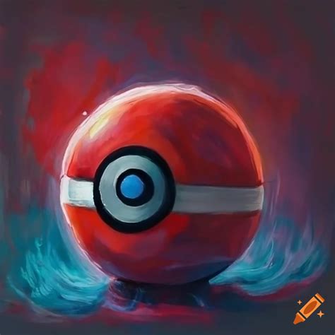 Acrylic Painting Of A Masterball From Pokemon