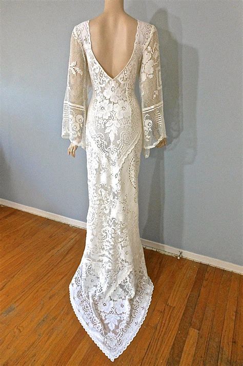 Details About Mermaid Vintage Lace Wedding Dress Bridal