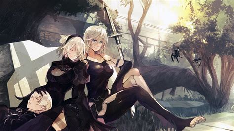 Nier Automata A22b And 9s Hd Wallpaper Background Image