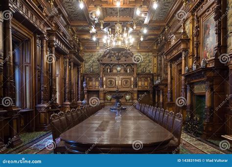 Sinaia Romania September 23 2017 Dining Room In The Castle Peles