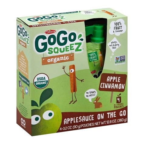 Gogo Squeeze Applesauce Apple Cinnamon Case Of 12 32 Oz