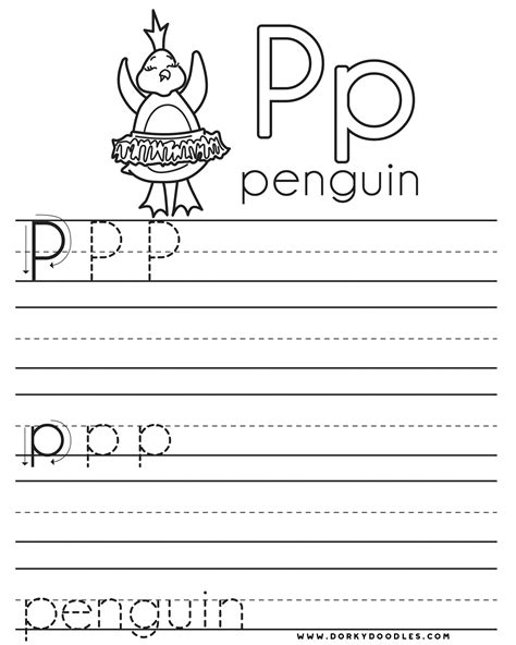Free Printable Letter P Tracing Worksheets
