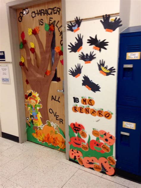 Fall classroom doors happy haunting! Classroom door decoration for fall | Door decorations ...