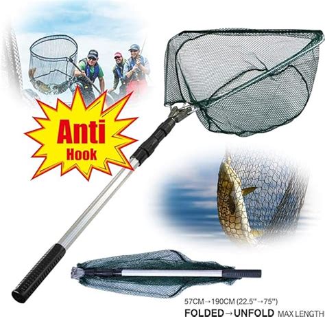 Fishing Net Fish Landing Net With Foldable Collapsible