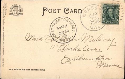 Monson Ma Main St C1910 Postcard United States Massachusetts