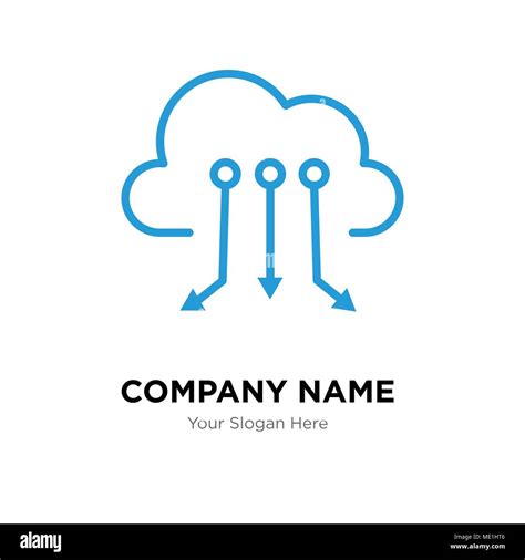 Cloud Computing Company Logo Design Template Business Corporate Vector