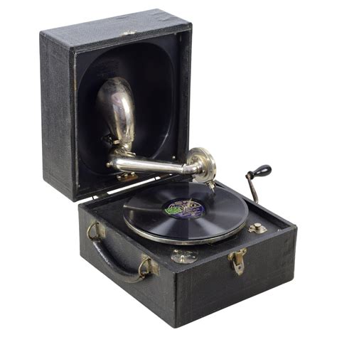 Decca Junior Trench Compact Portable Gramophone Phonograph Good