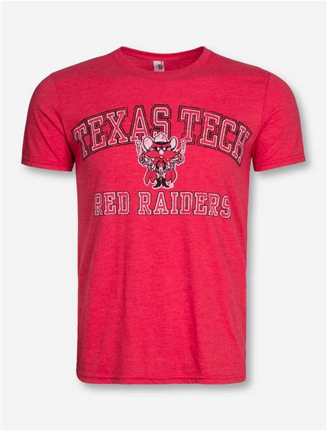Texas Tech Raider Red Vintage Tri Color T Shirt Red Raider Outfitter