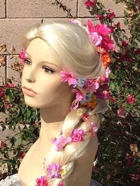 This look is best with medium to long thick hair but can also be done with the addition of extensions in cases of fine hair. Hand Made Rapunzel Tangled Braided Long Blonde Flower ...